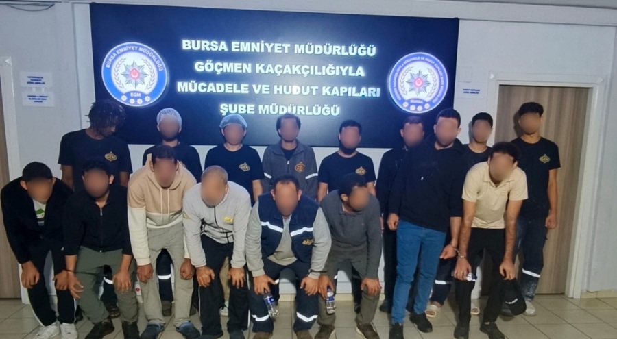 Bursa'da kaçak işçi operasyonu: 17 göçmen yakalandı