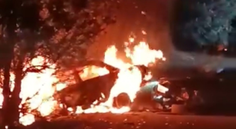 Bursa'da feci kaza! Araç alev aldı, yangın ormana sıçradı