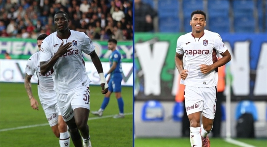 Trabzonspor'u Onuachu ve Augusto golleriyle taşıyor