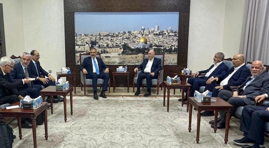 MİT Başkanı Kalın ve Bakan Fidan, Doha'da Hamas heyetiyle görüştü