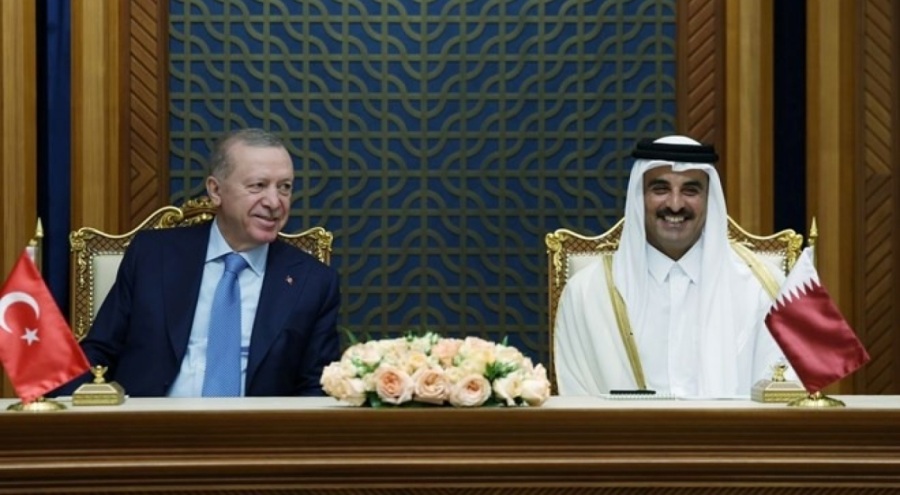 Cumhurbaşkanı Erdoğan, Katar Emiri El Sani ile bir araya geldi