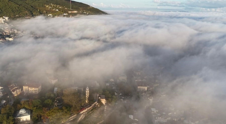 Bursa sabaha sisle uyandı!