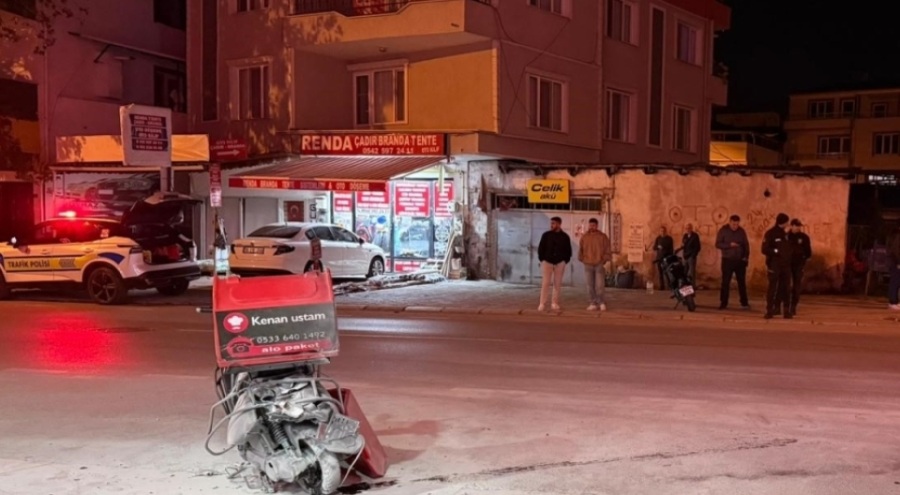 Bursa'da yanan motor benzin istasyonuna sürüklendi