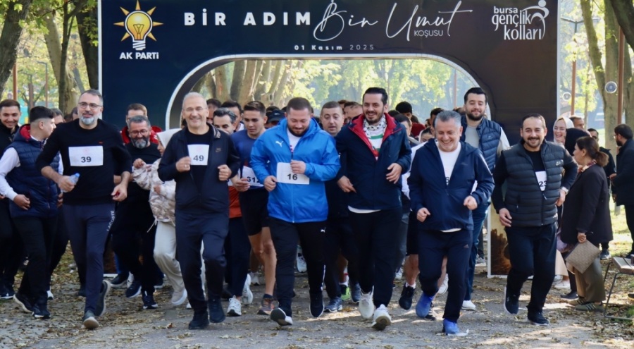 Bursa'da Gazze'ye destek için "Bir Adım, Bin Umut" koşusu düzenlendi