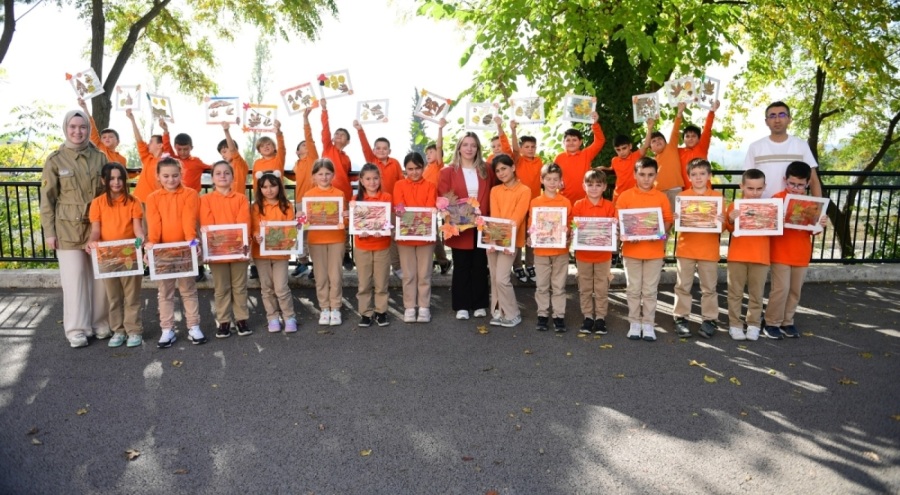 Osmangazi'de çocuklar sonbaharın renklerini sanata işledi