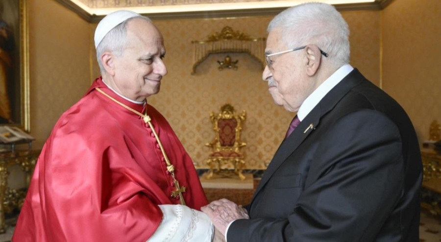 Filistin Devlet Başkanı Abbas ile Papa 14'üncü Leo görüştü