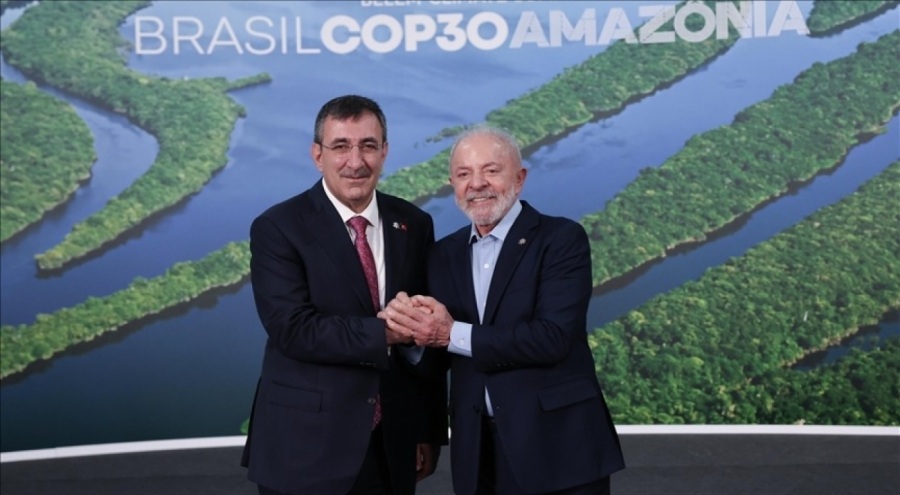 Cumhurbaşkanı Yardımcısı Yılmaz, Brezilya Devlet Başkanı Lula da Silva ile görüştü