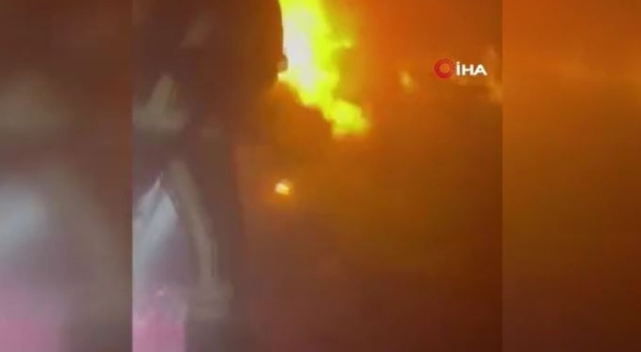 Kestel'de kuruyemiş fabrikasında korkutan yangın!
