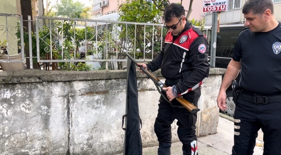 Bursa'da 'huzur' uygulamasında av tüfeği ele geçirildi