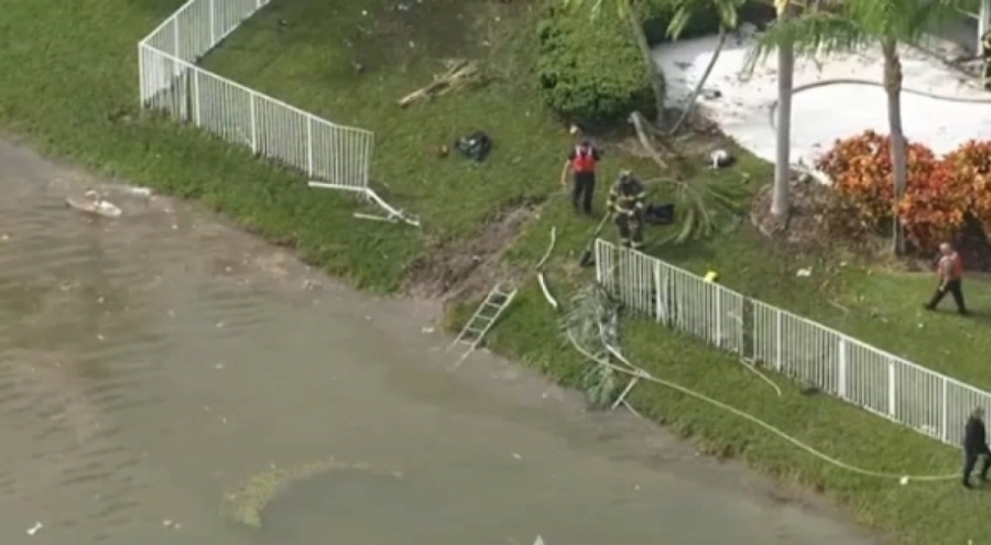 Kasırga yardımı için havalanan uçak Florida'da düştü