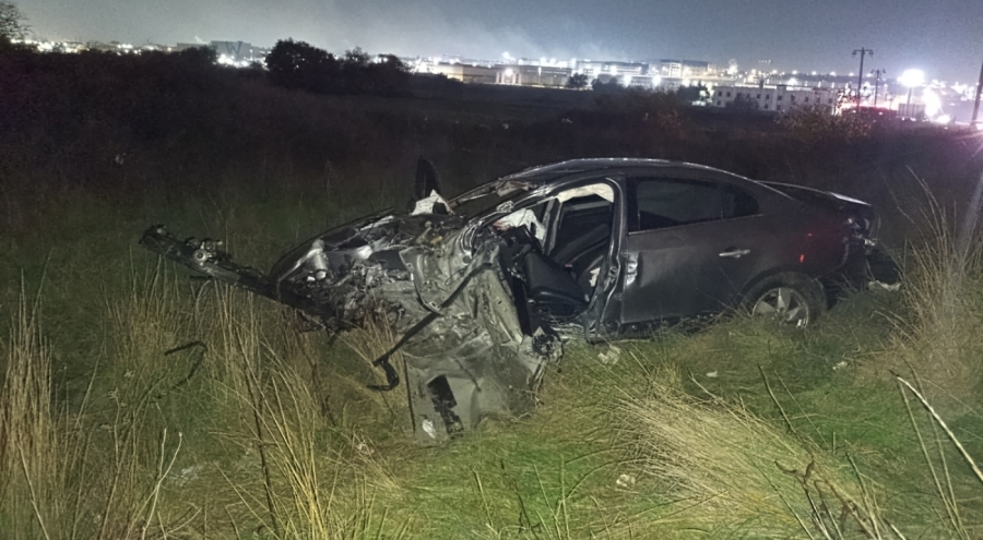 Tekirdağ'da otomobil devrildi:1 ölü, 1 yaralı