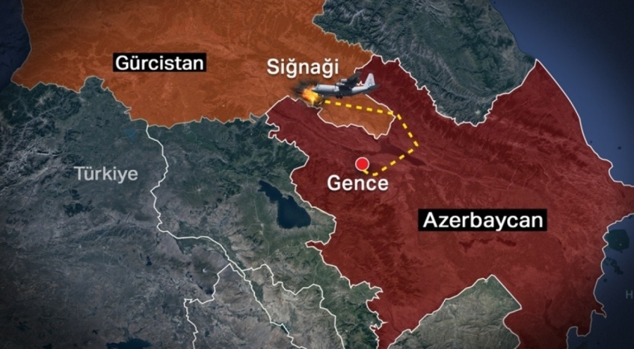 MSB'ye ait kargo uçağı Gürcistan'da düştü