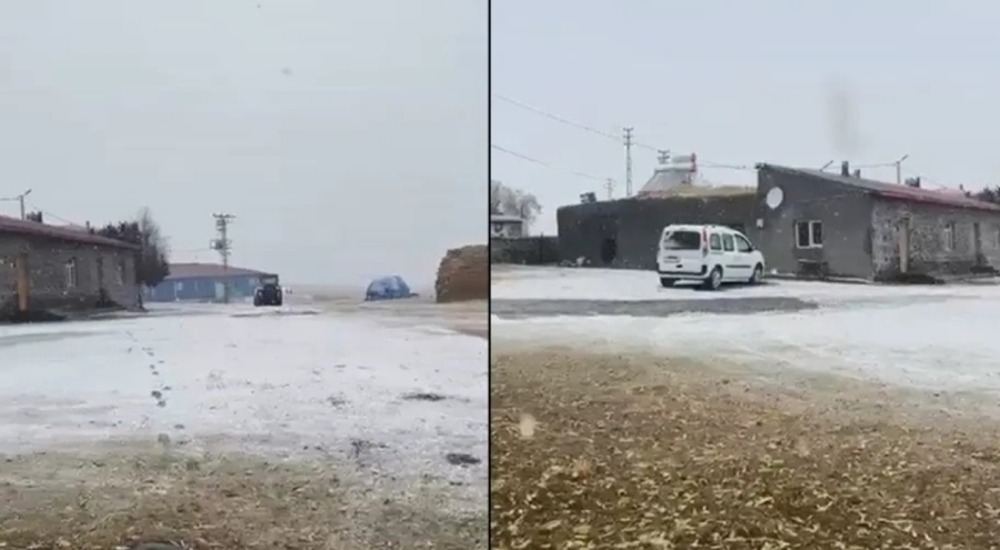 Kars yeni güne beyaz örtü altında başladı