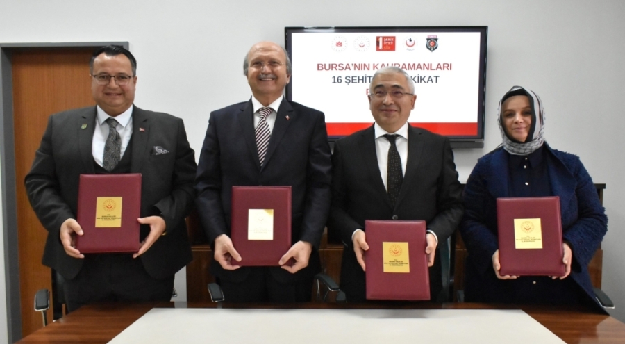 Bursalı 16 şehidin hayat hikayeleri belgesel olacak