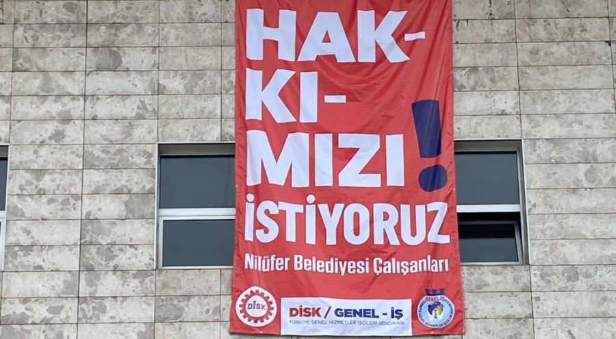 Nilüfer Belediyesi'ne "Hakkımızı istiyoruz" pankartı asılmıştı: Ek kalemler söz verilen şekilde tamamlanacaktır