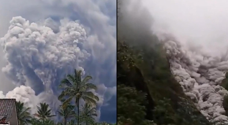 Endonezya'da Semeru Yanardağı patladı