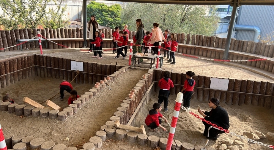 Bursalı öğrenciler, Arkeopark'ta arkeolojiyi tanıyor