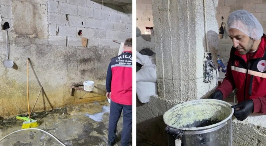 Yoğurt ve peynir imalathanesinde mide bulandıran görüntüler!