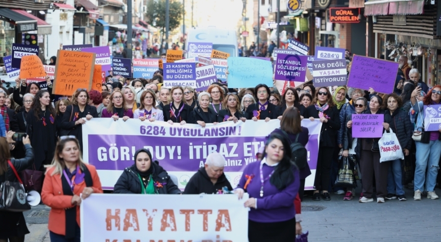 Bursa'da kadınların sesi hayatlarını savunmak için yükseldi