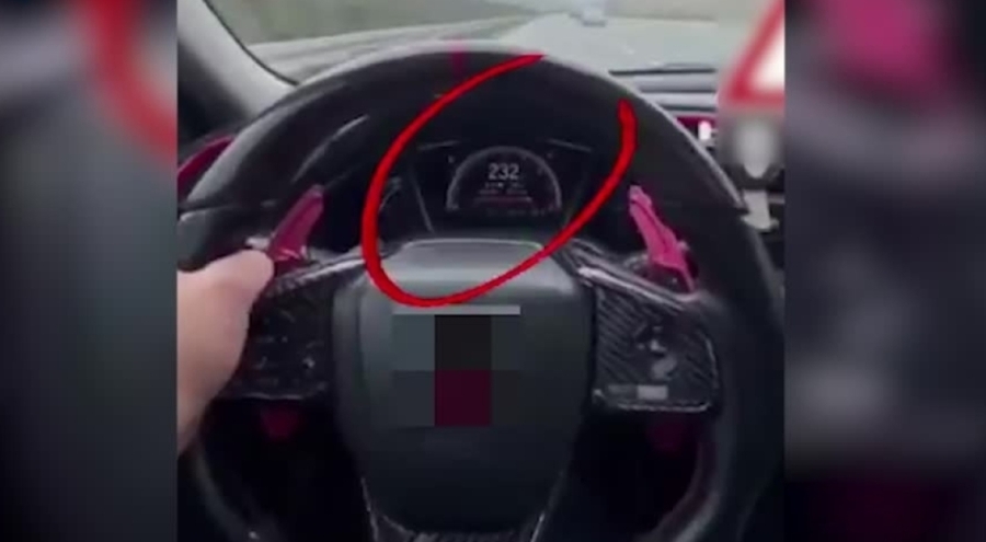 Bursa'da hız ihlali yaptığı görüntüleri sosyal medyadan paylaşan sürücüye ceza