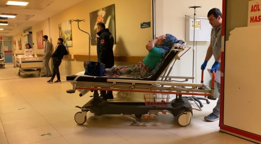 Bursa'da lastiği patlayan araç şarampole yuvarlandı