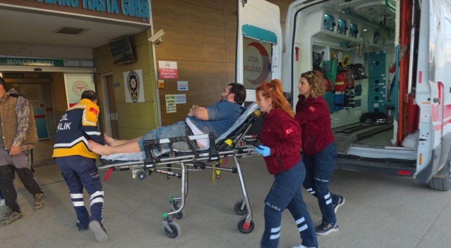 Bursa'da üzerine çelik blok devrilen işçi yaralandı!