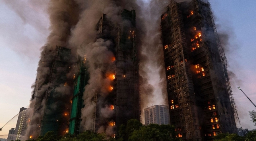 Hong Kong'da sitede çıkan yangında ölenlerin sayısı 94'e yükseldi