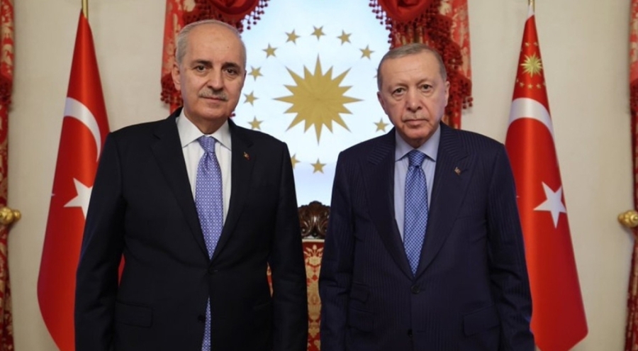 Cumhurbaşkanı Erdoğan, TBMM Başkanı Kurtulmuş'u kabul etti