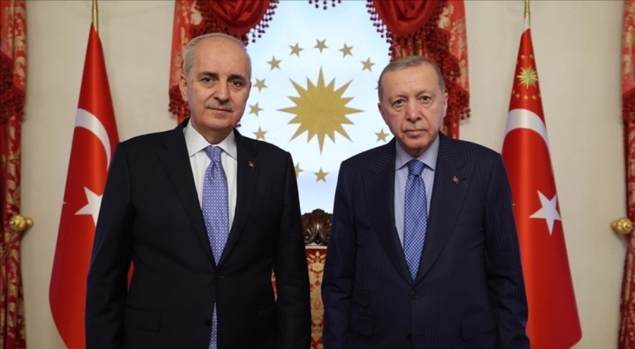 Cumhurbaşkanı Erdoğan, TBMM Başkanı Kurtulmuş'u kabul etti