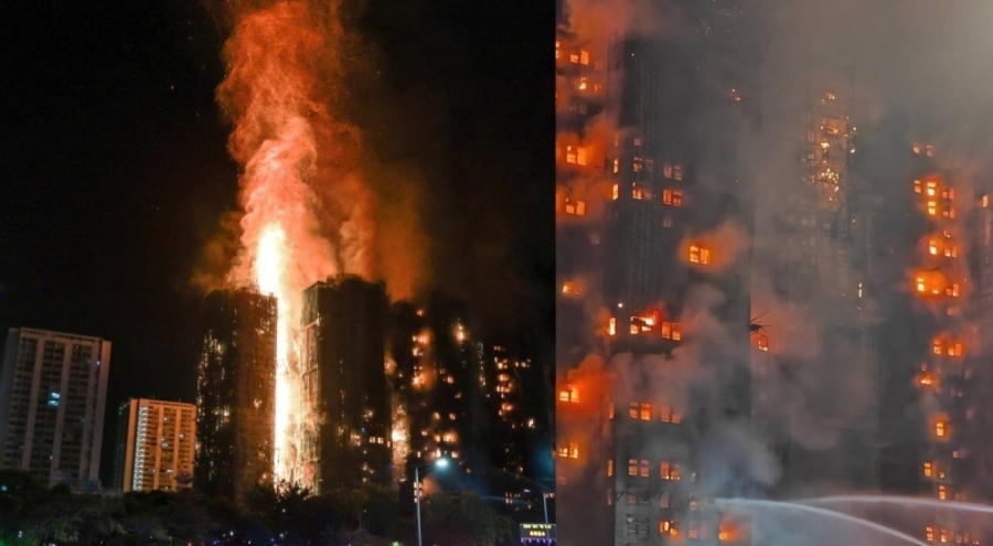 Hong Kong'daki yangında ölenlerin sayısı 146'ya yükseldi