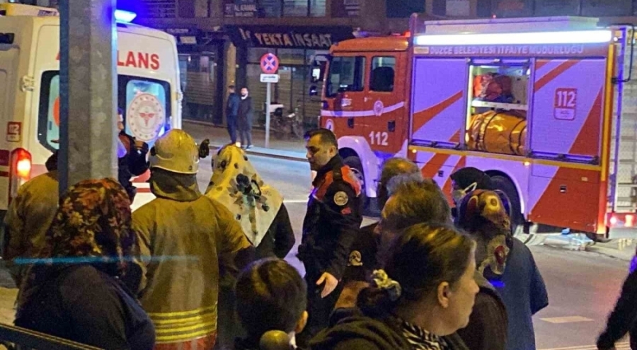 Düzce'de genç kadın, polis ve itfaiye ekiplerini seferber etti