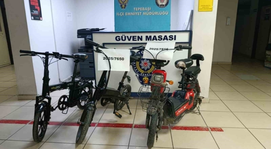Eskişehir'de çalınan bisikletler polis tarafından bulundu