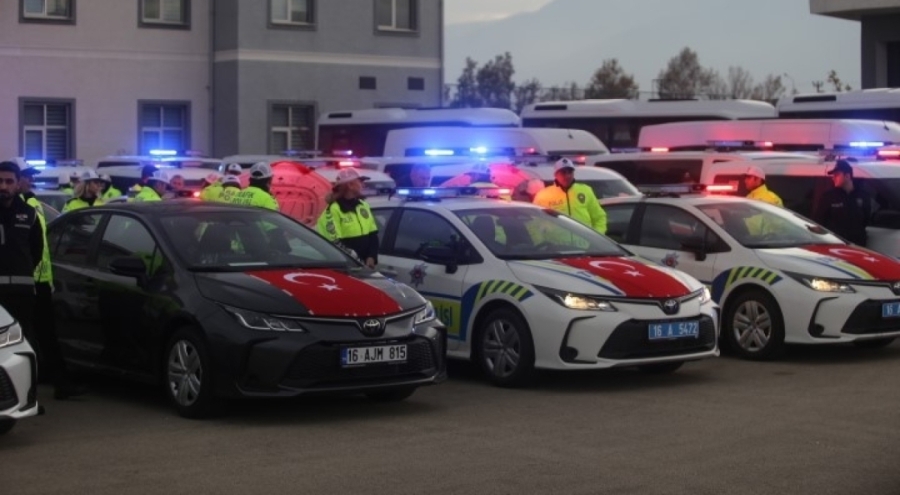 Bursa Emniyeti araç filosunu güçlendirdi: 119 yeni araç teslim edildi