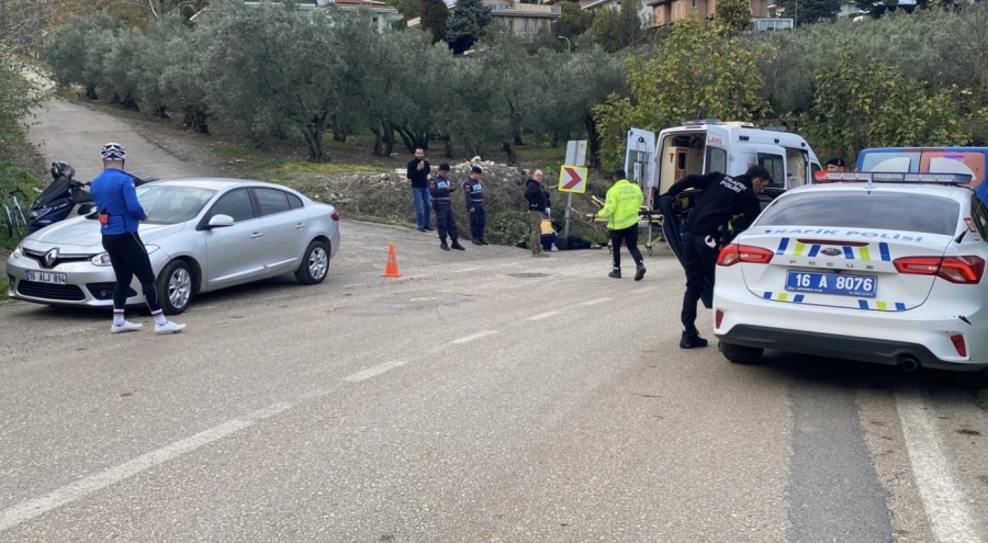 Bursa'da bisikletli sürücü ölümden döndü