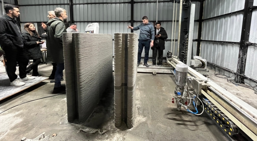 BUÜ'den 3D beton yazıcı ile 3 günde 300 metrekarelik ev