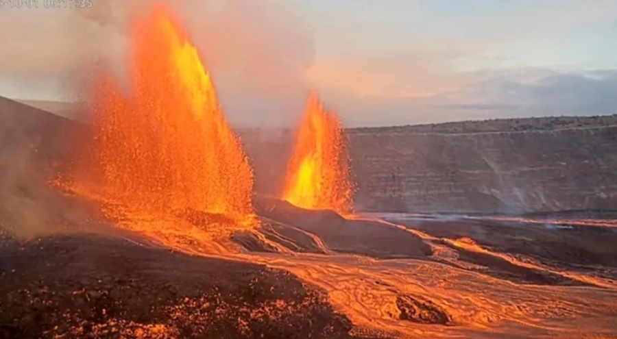Kilauea Yanardağı yeniden uyandı