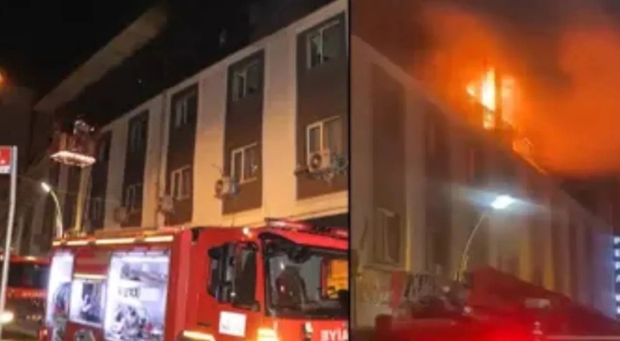 Van'da otelin restoran kısmında korkutan yangın