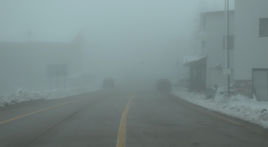 Uludağ'da yoğun sis! Görüş mesafesi 5 metreye kadar düştü...