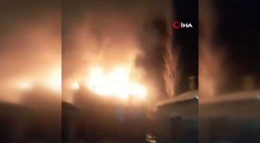 Hakkari'de korku dolu anlar: Kalorifer kazan dairesi cayır cayır yandı