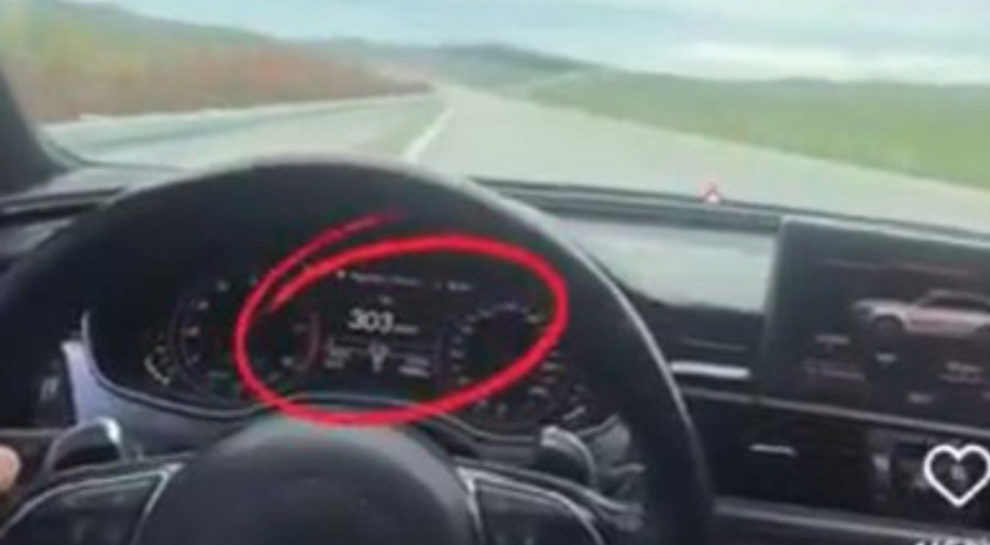 Bursa'da otoyolda 307 km hız yapan sürücü sosyal medyadan yakayı ele verdi