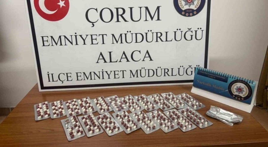 Çorum'da 266 adet sentetik ecza hapı ele geçirildi: 1 kişiye gözaltı
