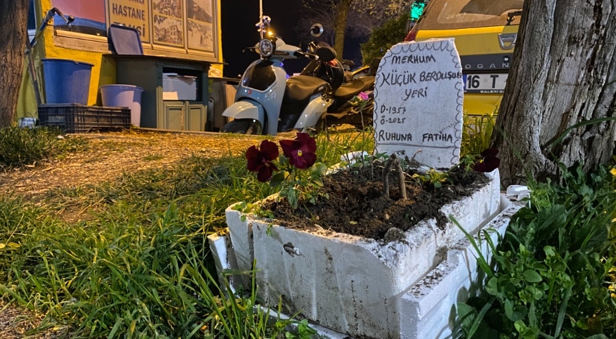 Bursa'da taksiciler ölen muhabbet kuşları için mini mezar yaptı