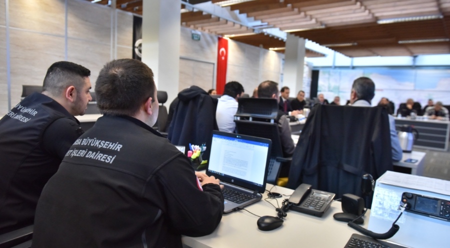 Bursa Büyükşehir'de kışa hazırlık tatbikatı yapıldı