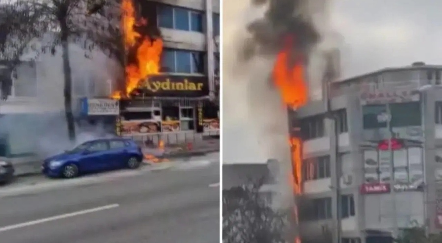 İstanbul Esenyurt'ta işyerinde korkutan yangın!