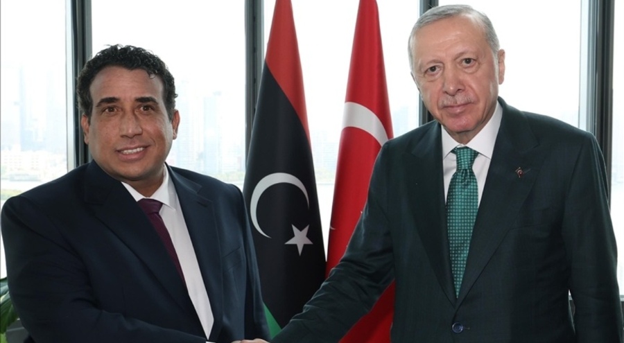 Cumhurbaşkanı Erdoğan, Libya Başkanlık Konseyi Başkanı Menfi ile görüştü