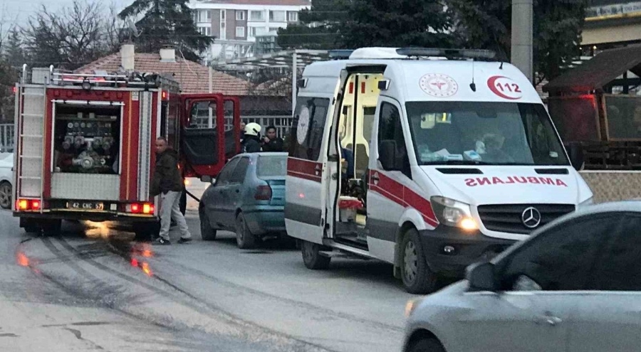 Konya'da ocakta unutulan yemek yangına yol açtı