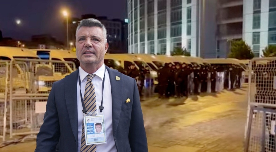 Sadettin Saran'ın Çağlayan Adliyesi'ne sevki öncesi güvenlik önlemi alındı