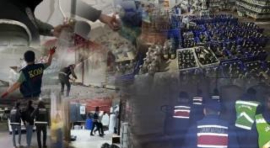 Yurt genelinde 91 bin 384 litre sahte ve kaçak içki ele geçirildi