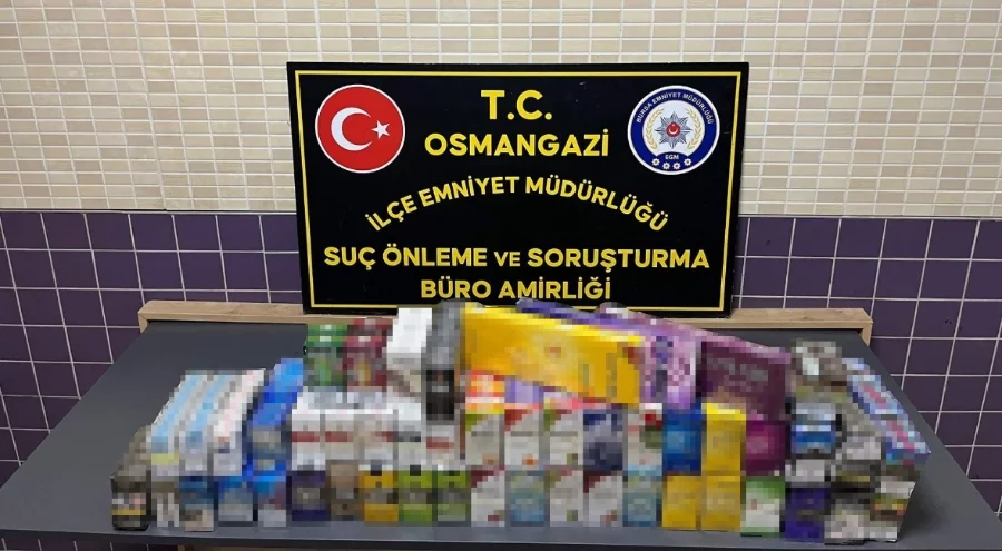 Bursa'daki operasyonda 2 bin adet kaçak sigara ele geçirildi