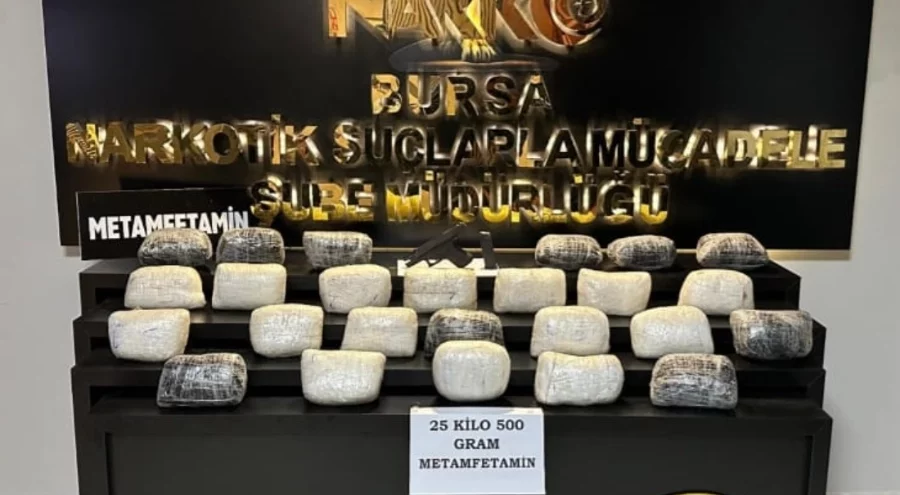 Bursa'da 25,5 kilogram sentetik uyuşturucu ele geçirildi! 4 kişiye gözaltı